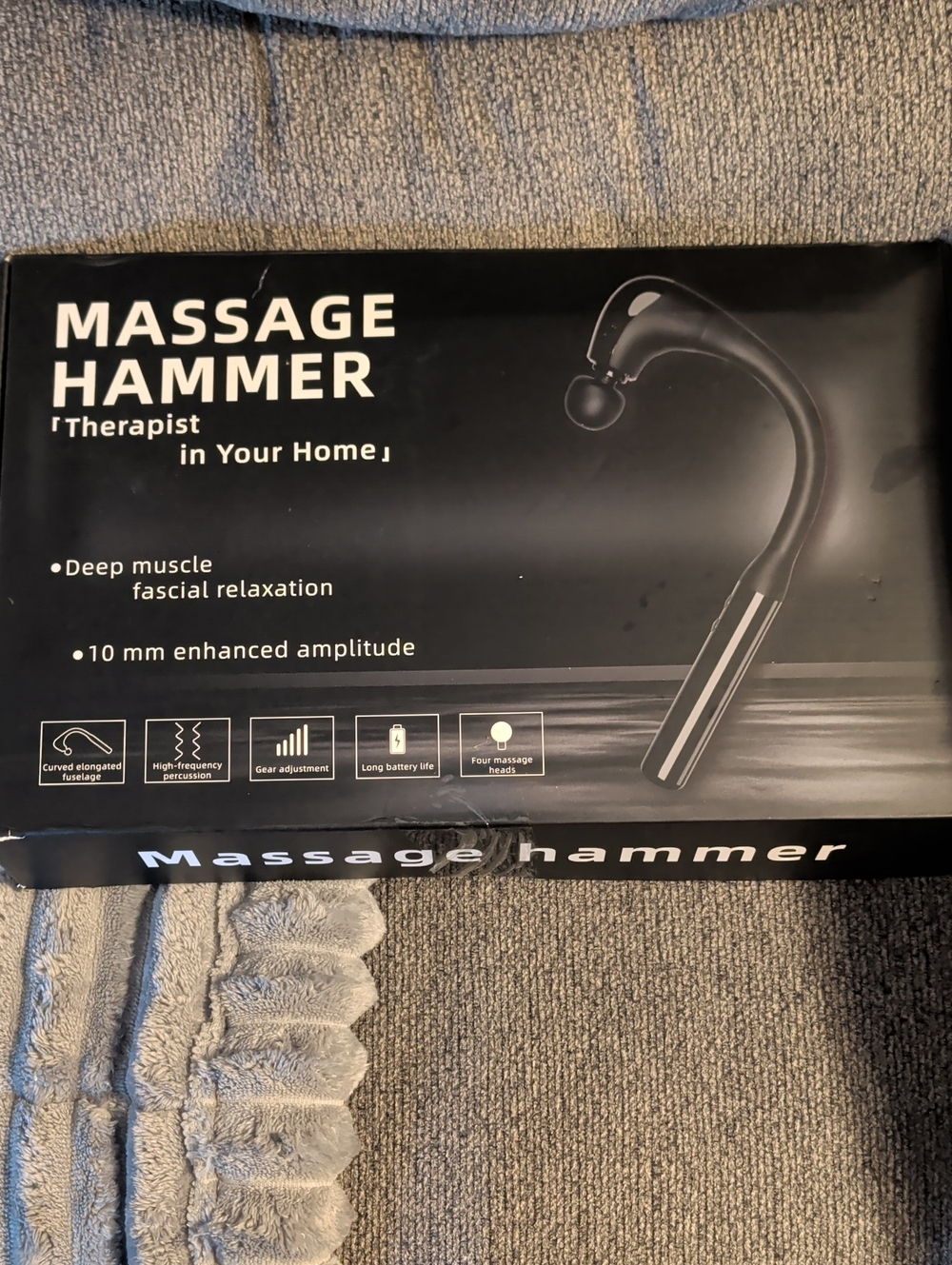Massage Hammer Percussive Therapy Device - Black